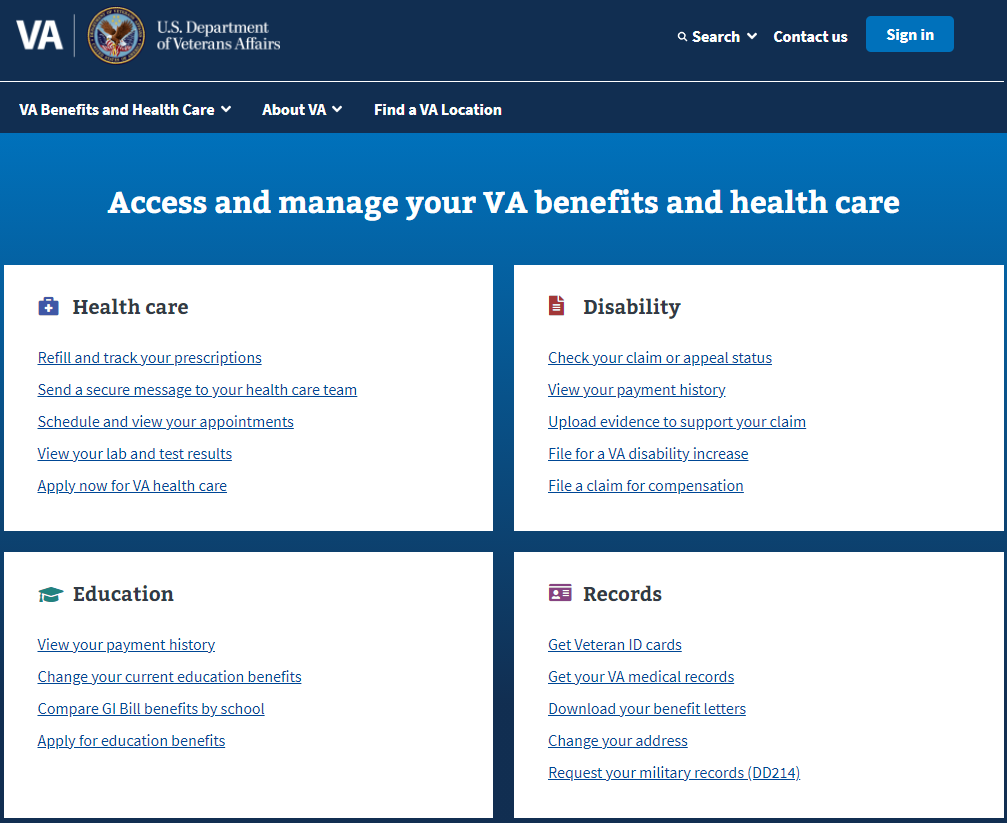 VA Website