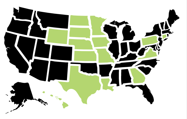 Map with Scholarship States